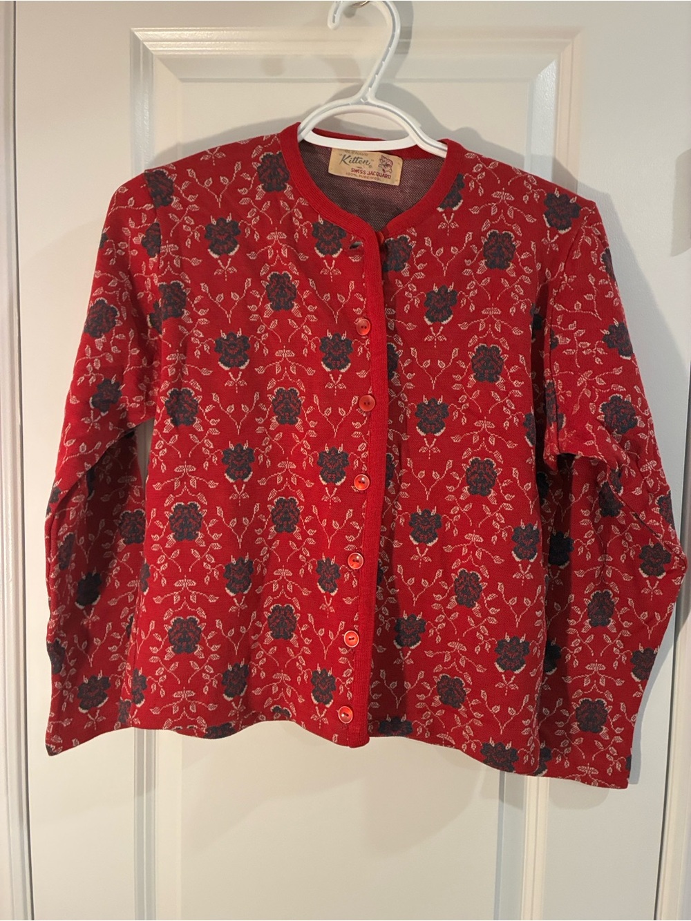 vintage Glenayr "Kitten" brand wool cardigan sweater